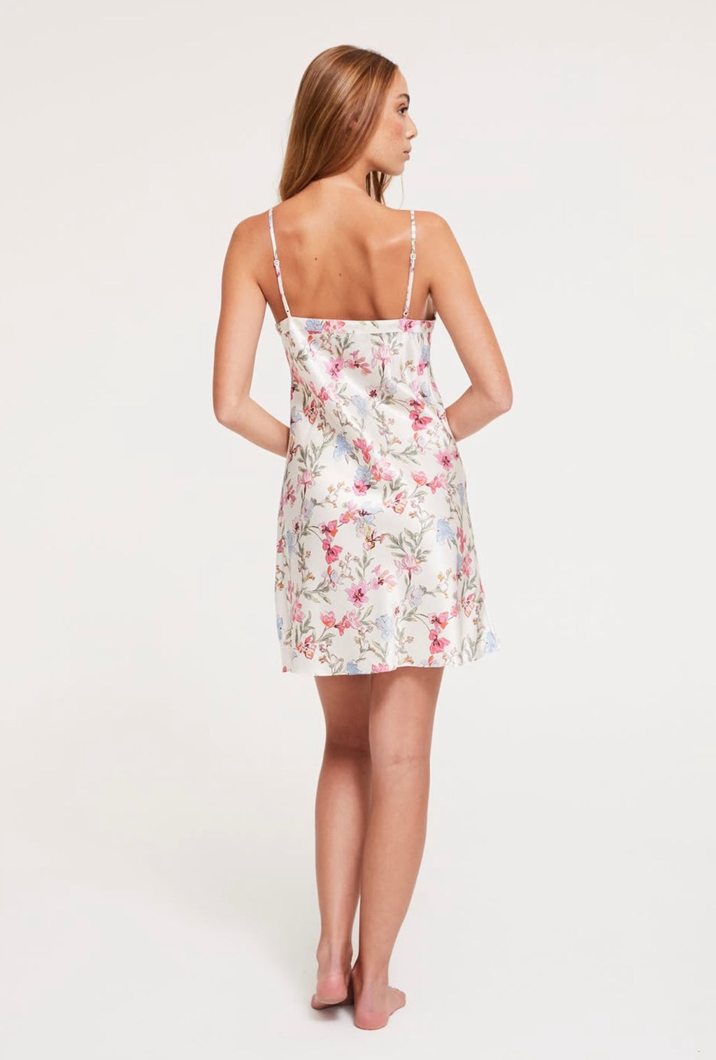 GINIA Floral Silk Chemise / Casa Blanca