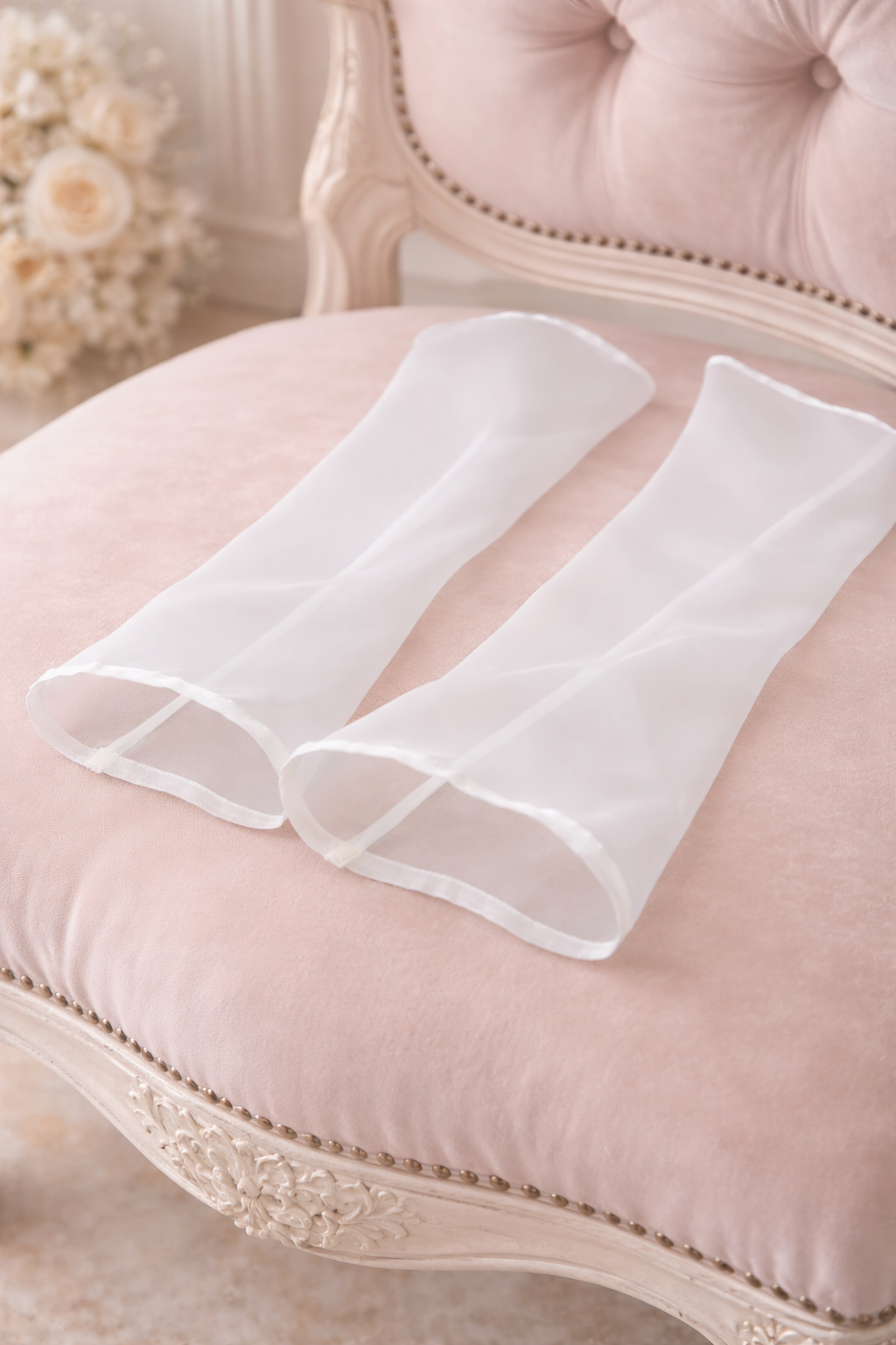 Ivy Silk Organza Bridal Gloves