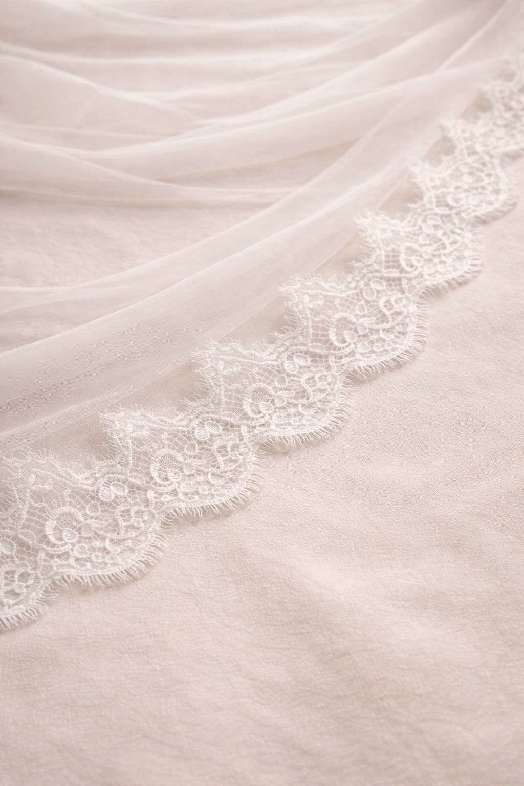 Clarisse Chantilly Lace Edge Bridal Neck Scarf