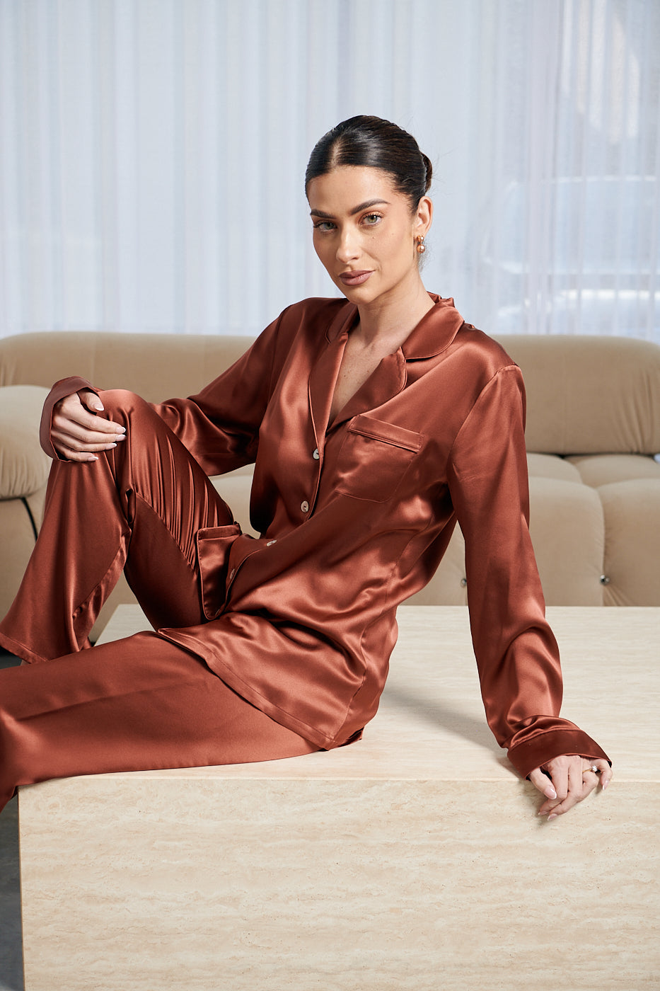 GINIA Fine Finishes Silk Set / Chocolate