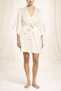 GINIA Fine Finishes Silk Robe / Crème