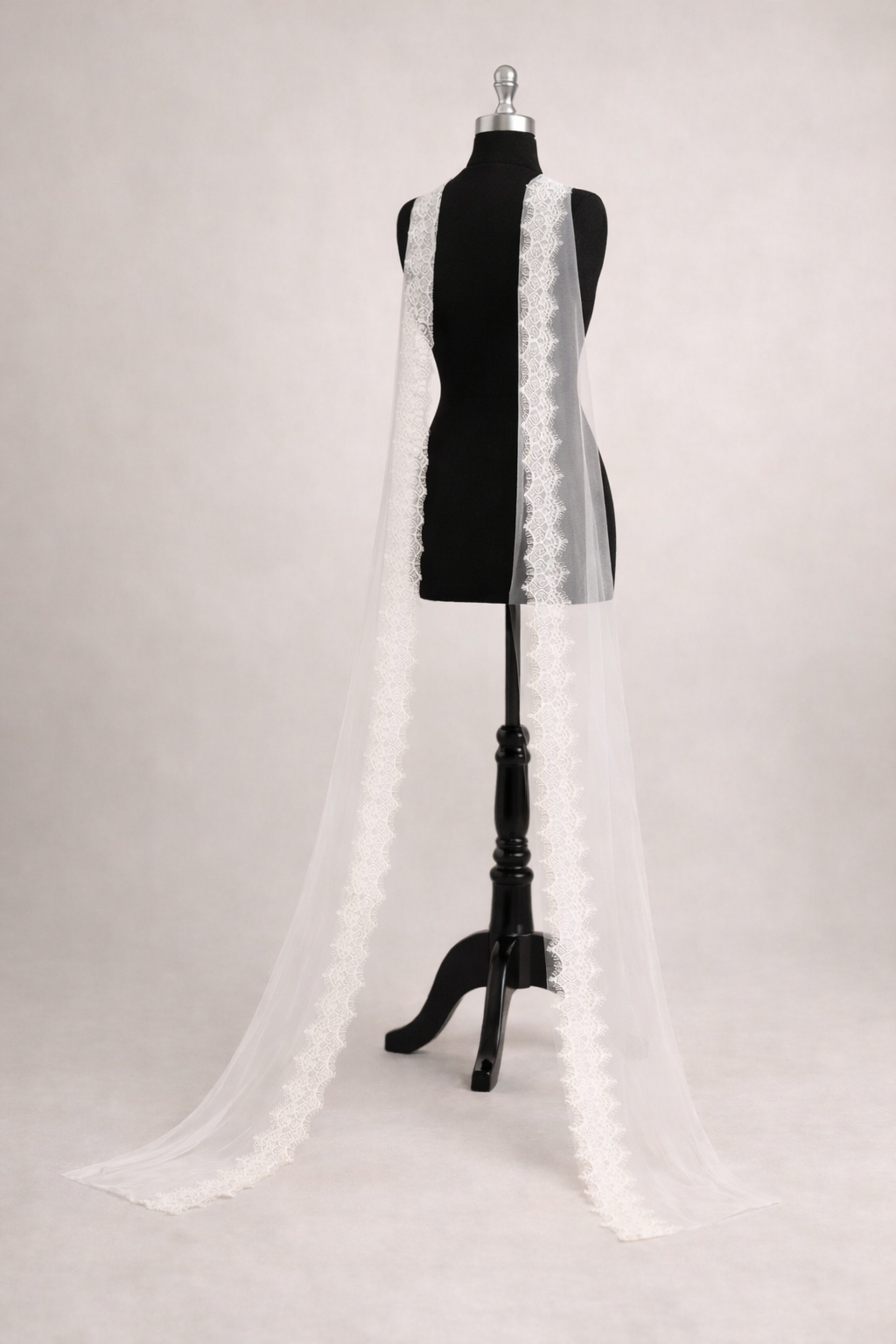 Clarisse Chantilly Lace Edge Bridal Neck Scarf