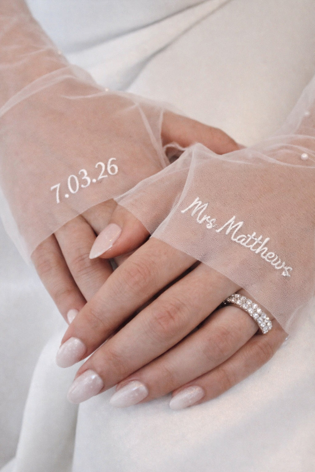 Margot Pearl Beaded Bridal Gloves