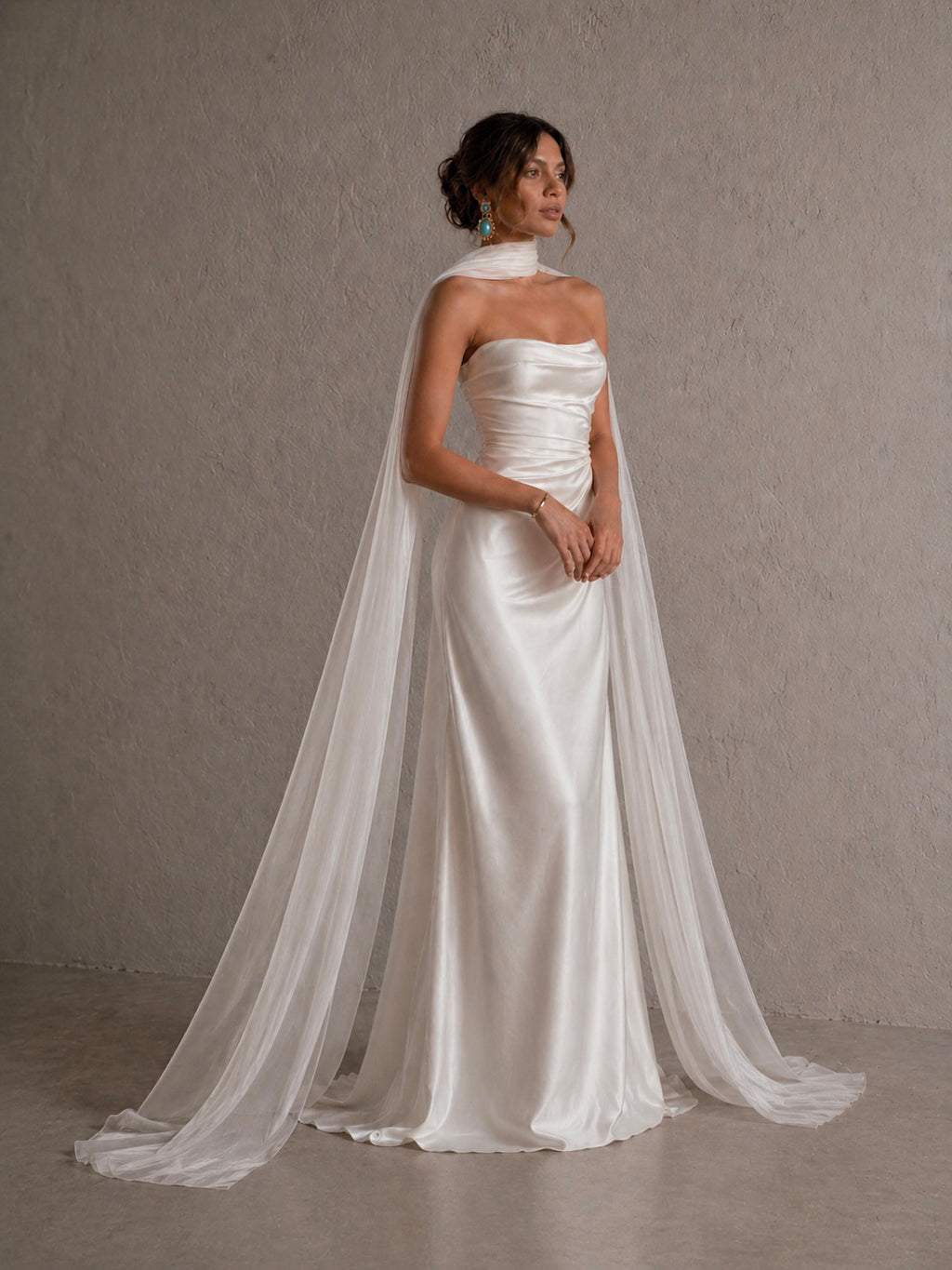 Jacqueline Chiffon Bridal Neck Scarf