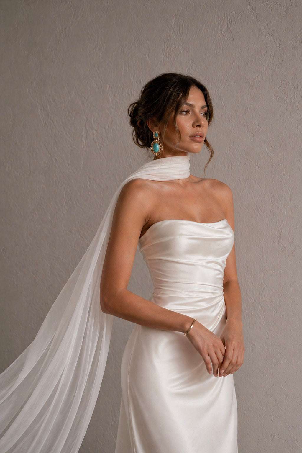 Jacqueline Chiffon Bridal Neck Scarf