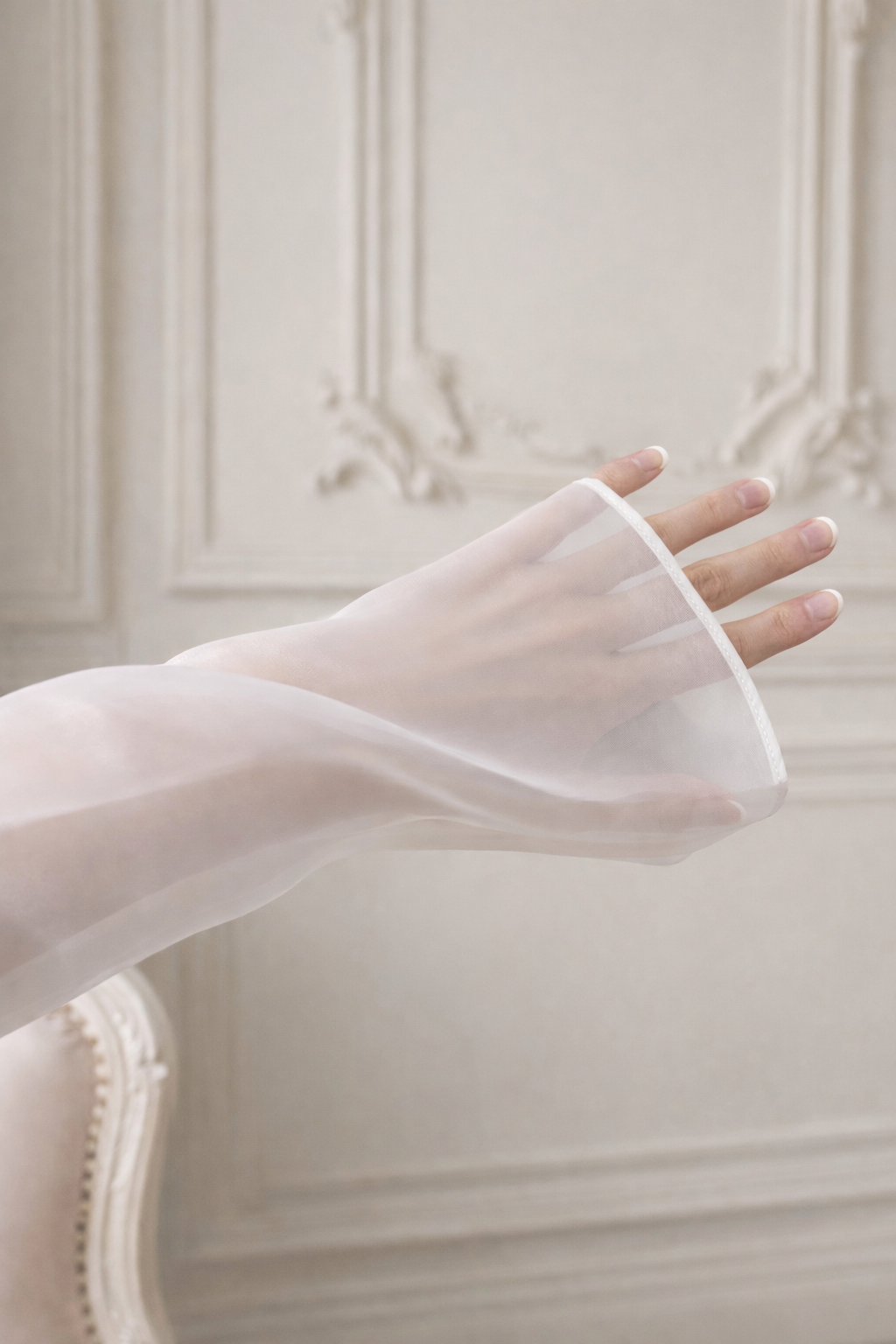 Ivy Silk Organza Bridal Gloves
